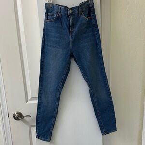 Topshop High Rise Blue Jeans